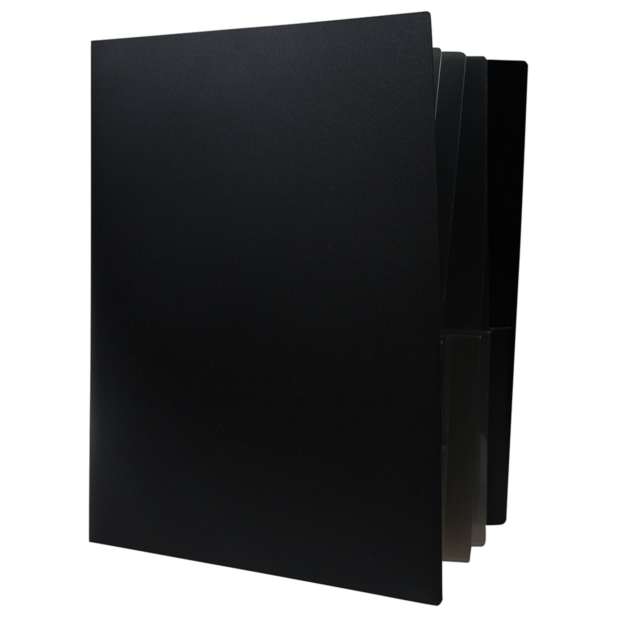 JAM Paper Heavy Duty Plastic 10-Pocket Folder
